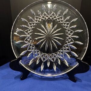 Elegant Crystal Glass Serving Plate